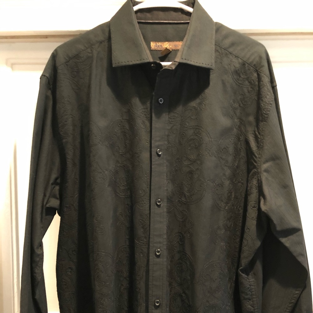 Blue by Pronto Uomo black button down shirt